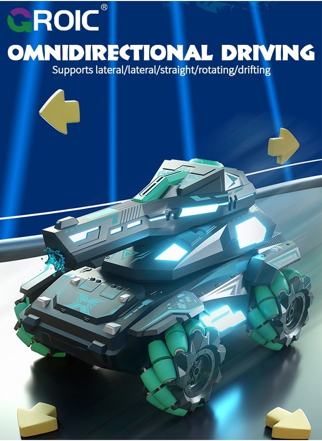 GROIC - RC Tank That Shoots, RC Crawler Scale Water Bullet Shooting Remote Control Cars,Kids 4WD Battle Stunt Car,All Terrain RC Truck with 360°Rotating, Remote Control Water Bullet Shooting Car Toy - Image 1