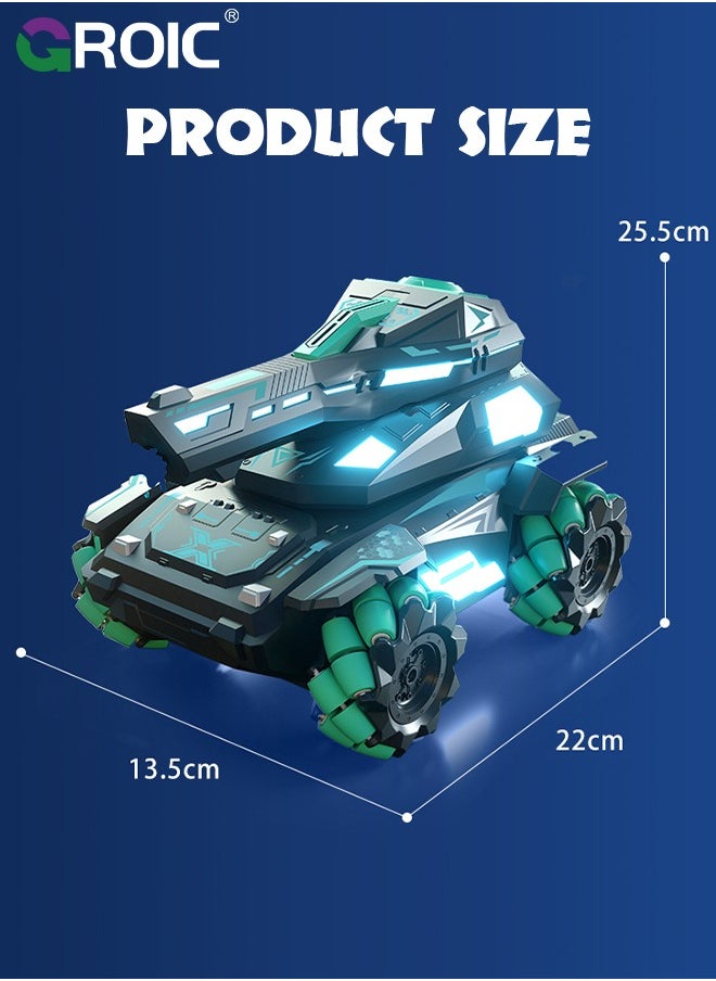 GROIC - RC Tank That Shoots, RC Crawler Scale Water Bullet Shooting Remote Control Cars,Kids 4WD Battle Stunt Car,All Terrain RC Truck with 360°Rotating, Remote Control Water Bullet Shooting Car Toy - Image 1