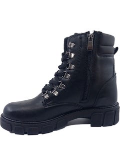 TwinGo 670 Non-Slip Sole Lace-Up Zippered Black Nova Women's Boots  - Image 4
