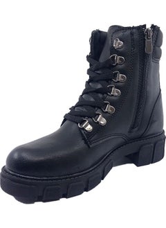 TwinGo 670 Non-Slip Sole Lace-Up Zippered Black Nova Women's Boots  - Image 3
