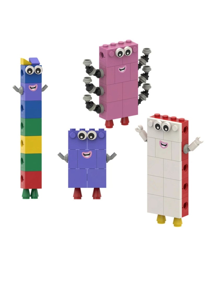 Number Blocks Learning Building Blocks Set, Educational STEM Toy for Kids, Cartoon Number Figures, Math Stacking & Sorting Toy, Preschool Learning Gift, Colorful Construction Blocks Set  - Image 3
