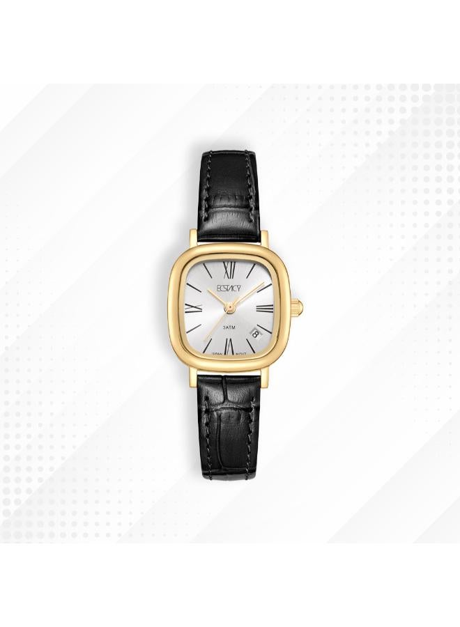 ECSTACY Women's Genuine leather Analog Watch E25510-GLBW - 23 mm - Image 4