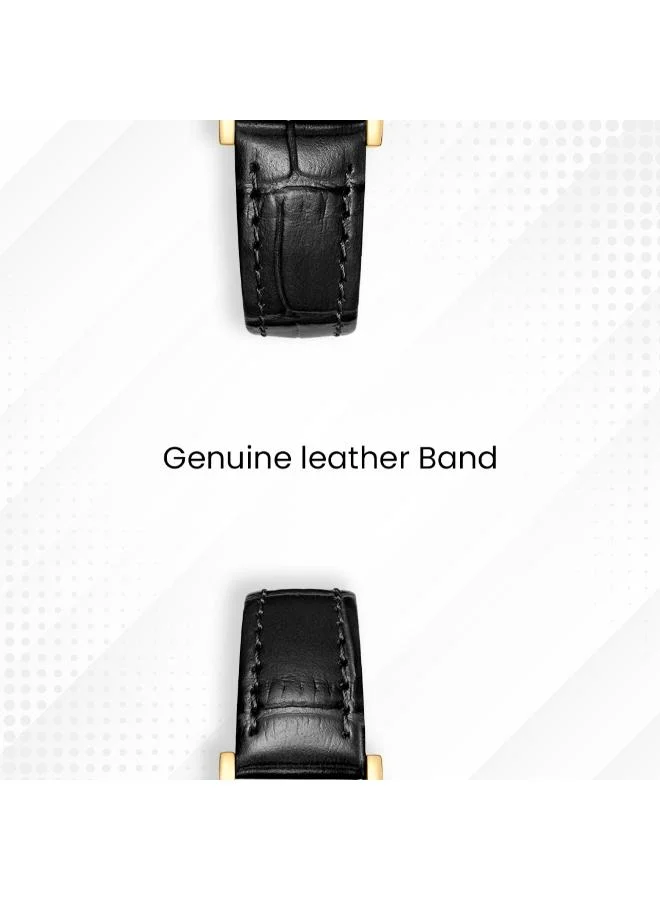 ECSTACY Women's Genuine leather Analog Watch E25510-GLBW - 23 mm