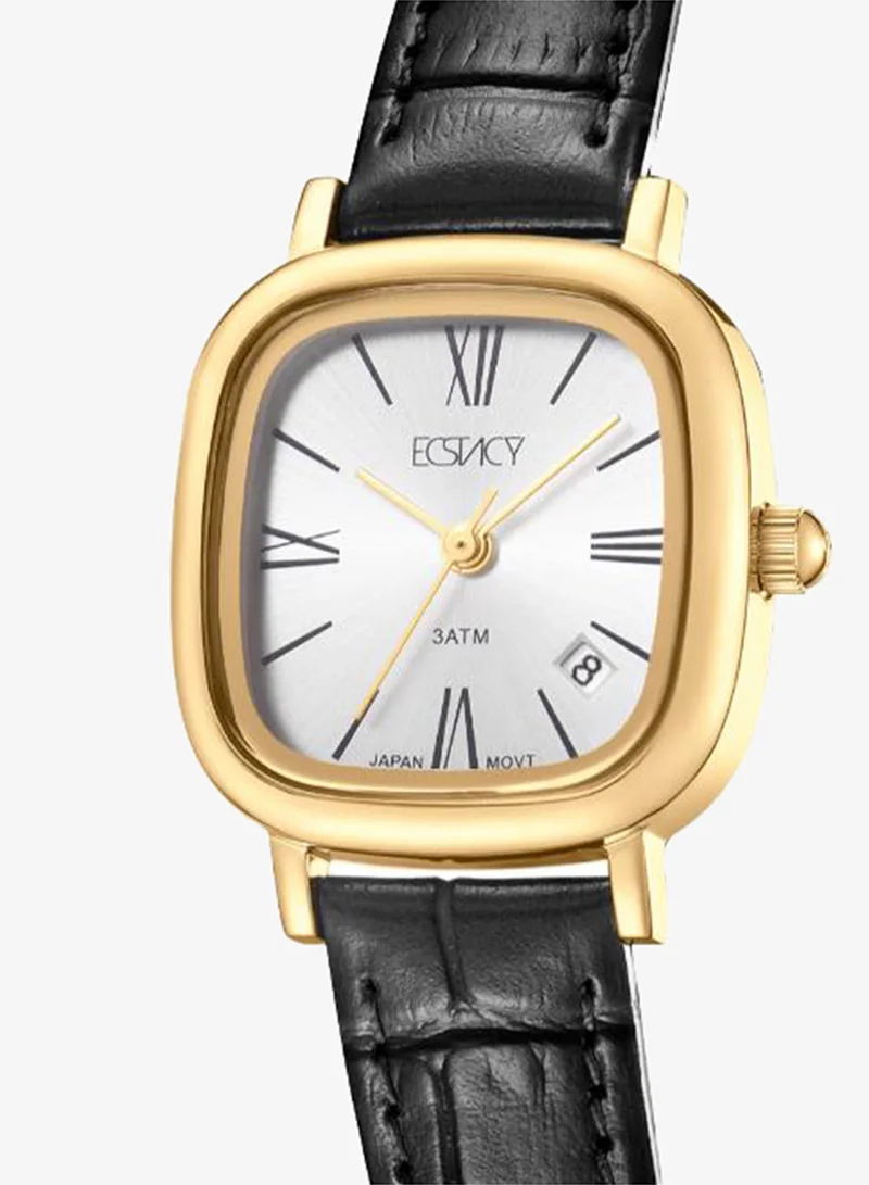 Ecstacy White Women's Genuine leather Analog Watch E25510-GLBW - 23 mm for Women | Best Price UAE
