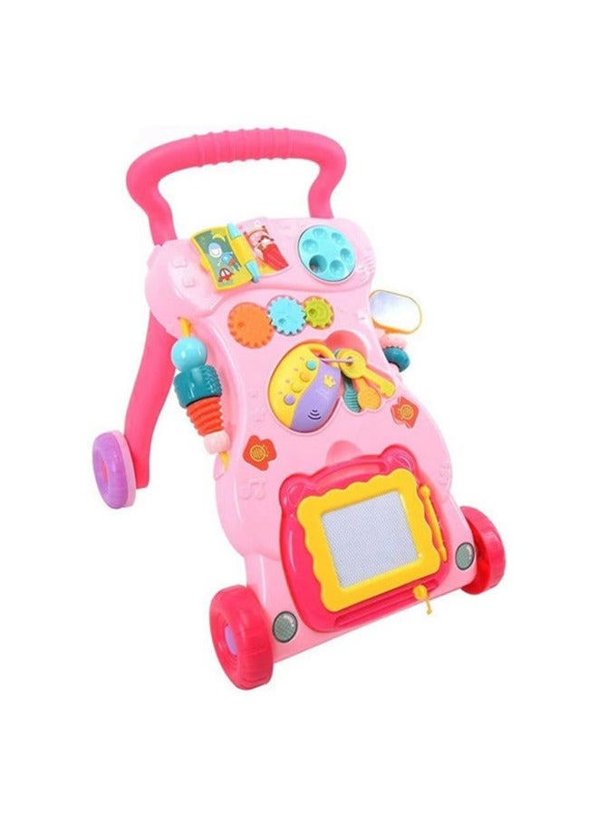 Multi-Functional Music Walker Speed Control And Adjustable Wheels Suitable Age 6+Months 45x42x34cm - Image 1