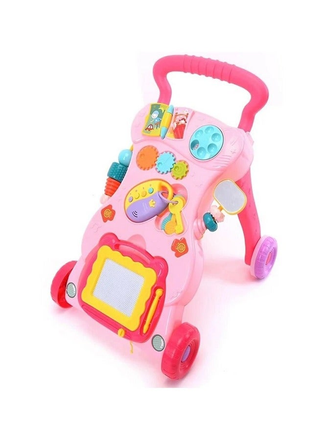 Multi-Functional Music Walker Speed Control And Adjustable Wheels Suitable Age 6+Months 45x42x34cm - Image 3