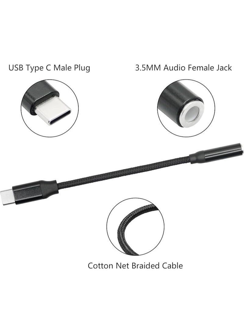 Type-C to 3.5mm AUX Adapter Cable - Black - Image 3