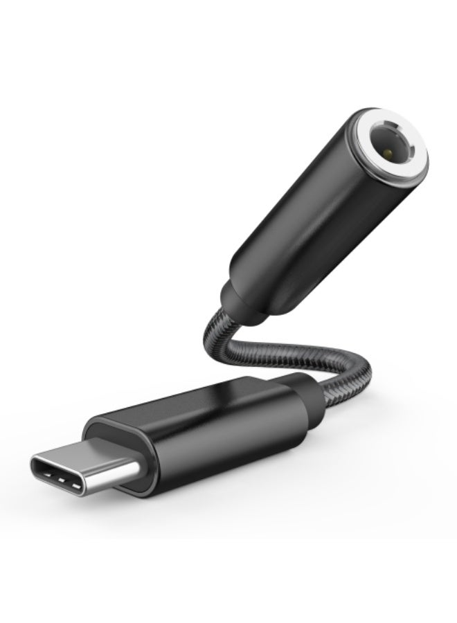 Type-C to 3.5mm AUX Adapter Cable - Black - Image 4