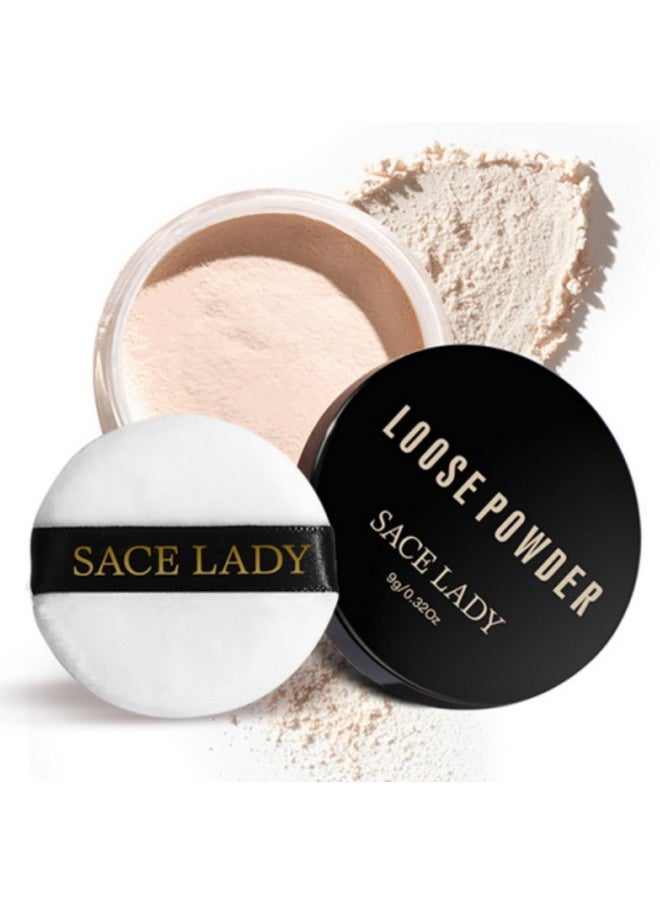 SACE LADY - Oil Control Loose Powder Setting Make Up Waterproof Poreless Long Lasting Soft-Matte Face Powder Makeup, 0.32Oz (02) - Image 1
