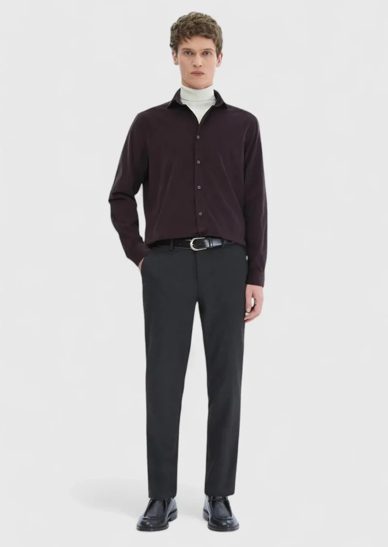 رامسي بنطال رياضي مريح بقصة مريحة من قماش منسوج من الفحم الصلب