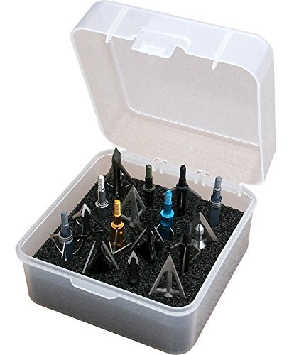 MTM BH16 Broadhead Box Broadhead Box - Holds 16 Fixed or Mech. USA Made, Clear - Image 3