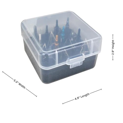 MTM BH16 Broadhead Box Broadhead Box - Holds 16 Fixed or Mech. USA Made, Clear - Image 4