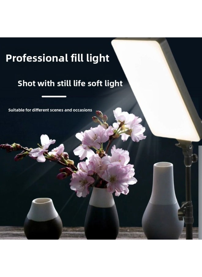 Generic - Flat Panel Lamp Series 12, 16, 19, 24 Inch Photography LED Flat Panel Fill Light Camera Video Lighting Lamp Protection-Light Source Color:[handle + Blister] Gl- 19inch Tablet Fill Light (single Lamp Contains Pan/tilt * 1 + Remote Control * 1 + Power Cord * 1 + Battery * 2) - Image 1
