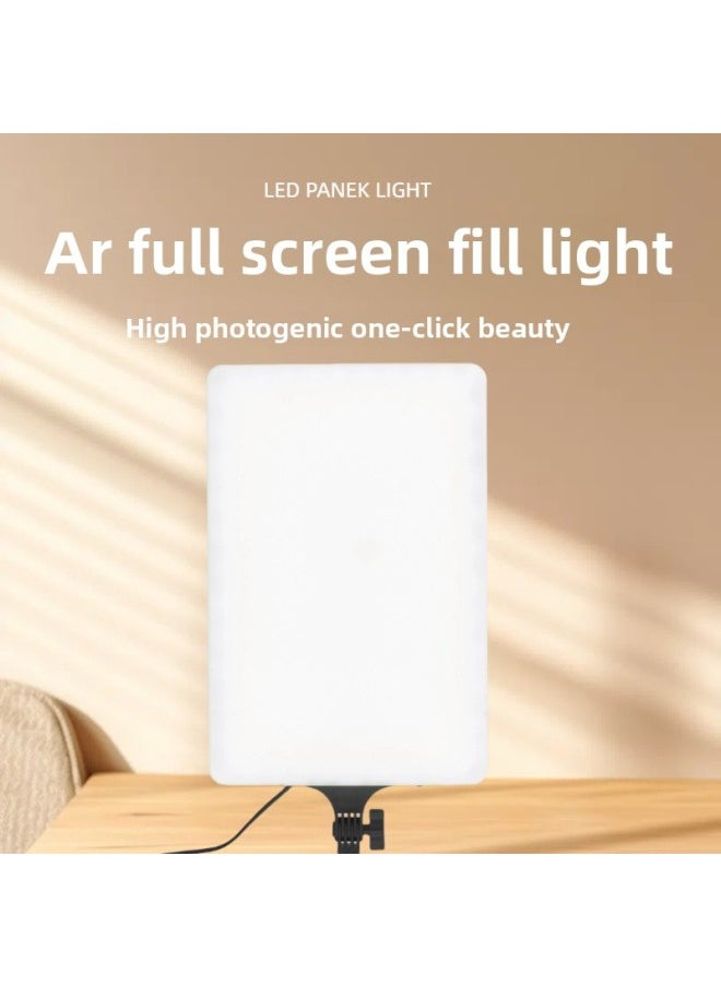 Generic - Flat Panel Lamp Series 12, 16, 19, 24 Inch Photography LED Flat Panel Fill Light Camera Video Lighting Lamp Protection-Light Source Color:[handle + Blister] Gl- 19inch Tablet Fill Light (single Lamp Contains Pan/tilt * 1 + Remote Control * 1 + Power Cord * 1 + Battery * 2) - Image 1