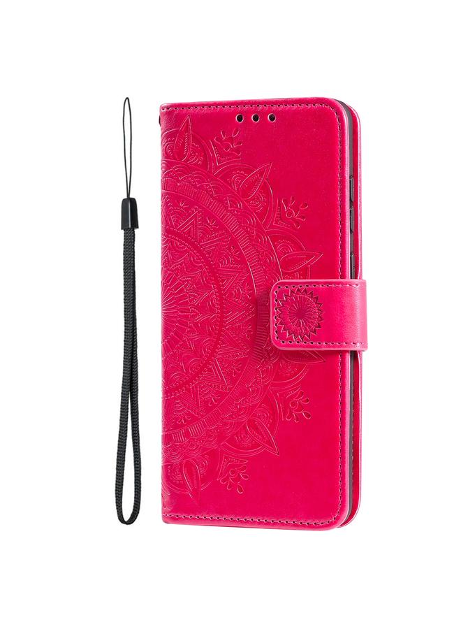S-TOP Case For Motorola Edge 50 Neo Totem Flower Embossed Leather Phone Case with Lanyard - Image 2