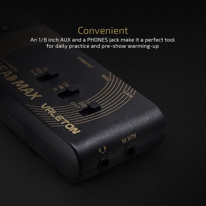VALETON رأس مضخم الصوت المحمول القابل للشحن عبر USB من روسهيد ماكس لجيتار البيس وسماعات الرأس، متعدد التأثيرات، سهل الحمل، مناسب للاستخدام في غرفة النوم - Image 4
