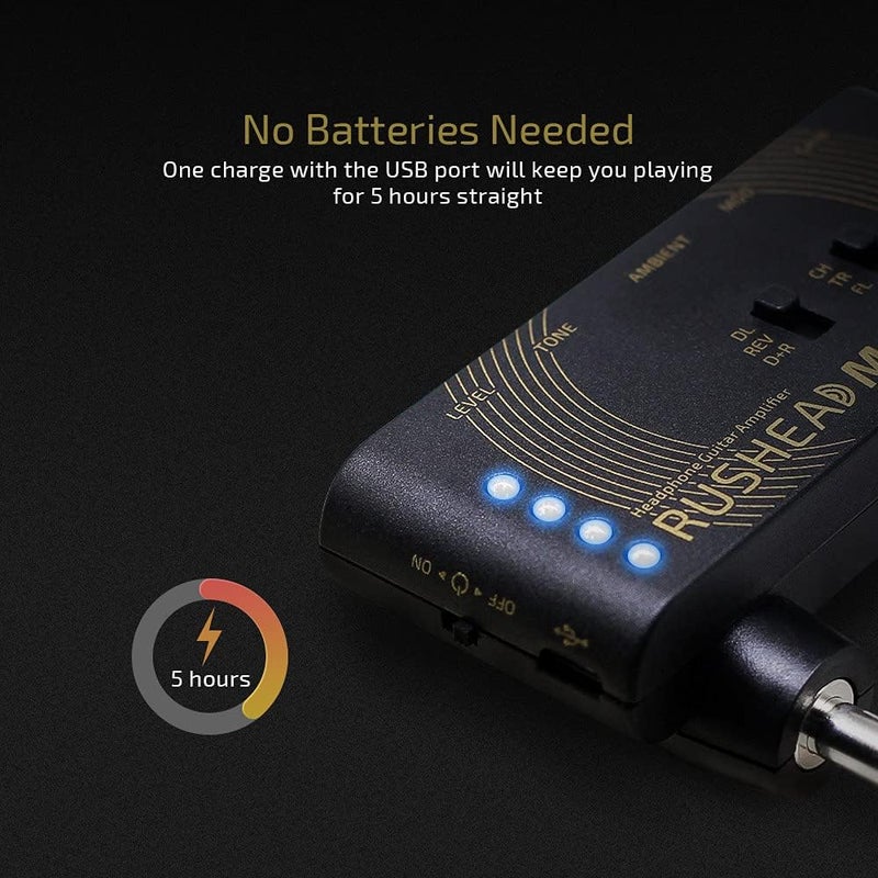 VALETON رأس مضخم الصوت المحمول القابل للشحن عبر USB من روسهيد ماكس لجيتار البيس وسماعات الرأس، متعدد التأثيرات، سهل الحمل، مناسب للاستخدام في غرفة النوم - Image 5