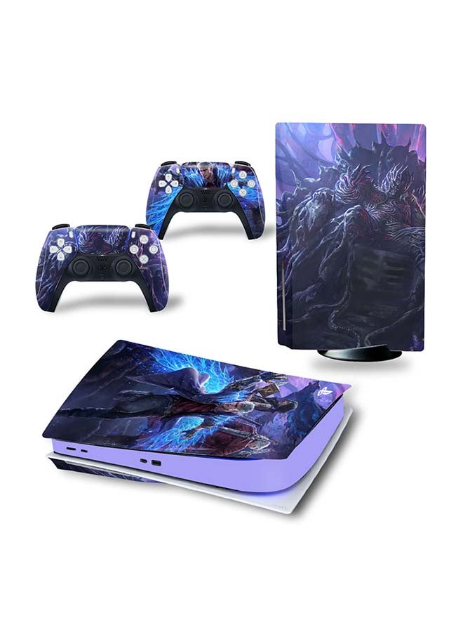Console And Controller Decal Sticker Set For PlayStation 5 Disc Version