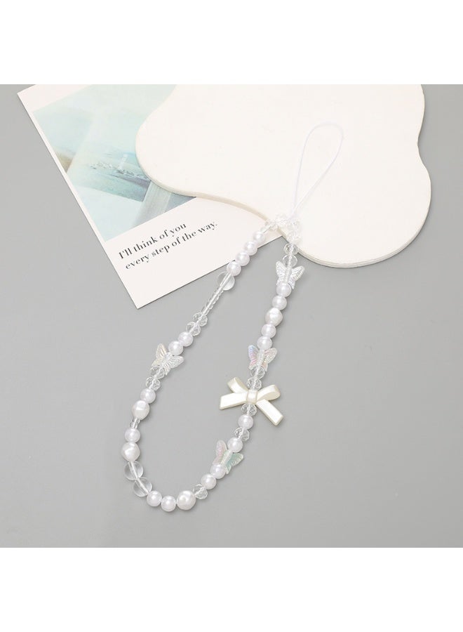 NIBEMINENT Phone Charm/ Chain Strap for Women Girls, Little Fragrance Flower Cell Phone Case Lanyard Wrist Strap