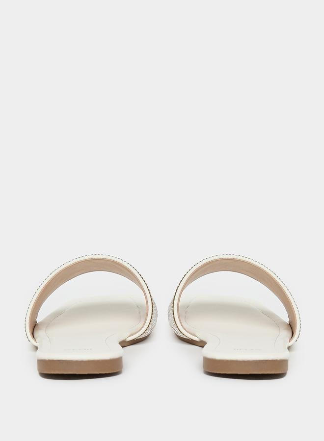 Styli Embellished Strap Flat Sandals - Image 5