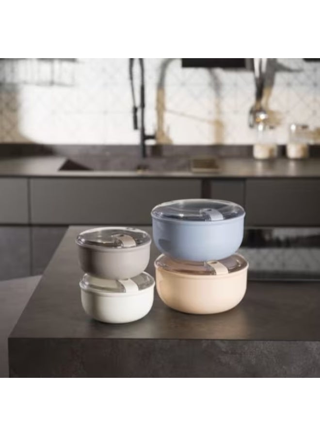 أومادا طقم علب غداء من قطعتين، بيج وأبيض، سعة 1.75 لتر - Image 2