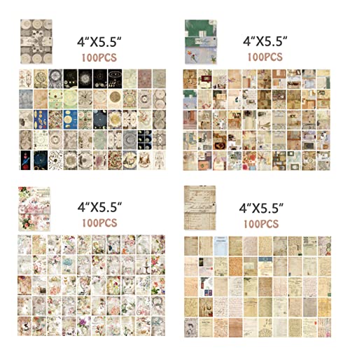 FMOACEN 400 PCS Scrapbook Paper Journaling Scrapbooking Supplies Kit Aesthetic Decorative Craft Paper Cottagecore Picture Frames Aesthetic Decor Art Collage Album - Image 5