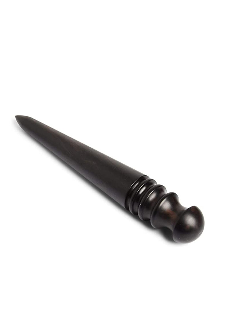 SYOSI Wood Leather Burnisher Tool, Tapered Edge Slicker Made of Ebony, Trimming Burnisher Creaser Wood Features for Burnishing Leather Projects of Various Thicknesses Sleek, Polished Leather Tool  - Image 2