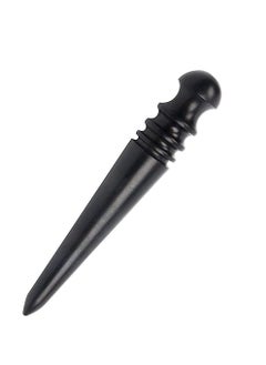 SYOSI Wood Leather Burnisher Tool, Tapered Edge Slicker Made of Ebony, Trimming Burnisher Creaser Wood Features for Burnishing Leather Projects of Various Thicknesses Sleek, Polished Leather Tool  - Image 1