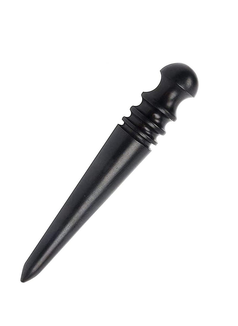 SYOSI Wood Leather Burnisher Tool, Tapered Edge Slicker Made of Ebony, Trimming Burnisher Creaser Wood Features for Burnishing Leather Projects of Various Thicknesses Sleek, Polished Leather Tool  - Image 1