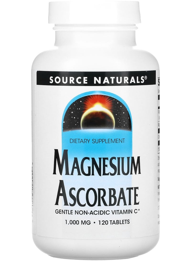 Magnesium Ascorbate, 1,000 mg, 120 Tablets