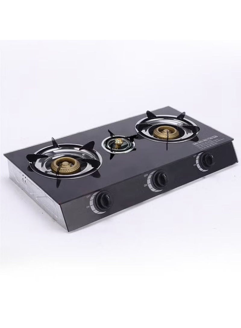 Denx 3-Burner Glass Top Gas Stove - Image 1