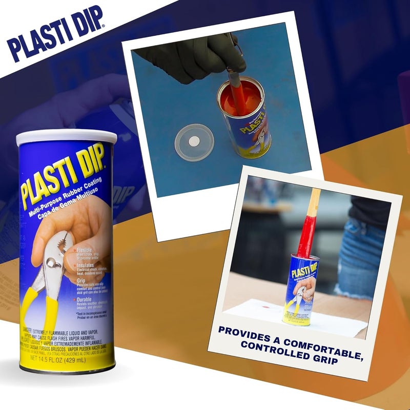 Performix Plasti Dip Red Liquid Rubber Dip Can (14.5 Oz) for Automotive Enthusiasts – Peelable, Durable Tool Dip & Rubber Dip Coating – Tool Handle Dip Coating for Automotive, Tools & DIY Projects – (1 pack) - Image 4