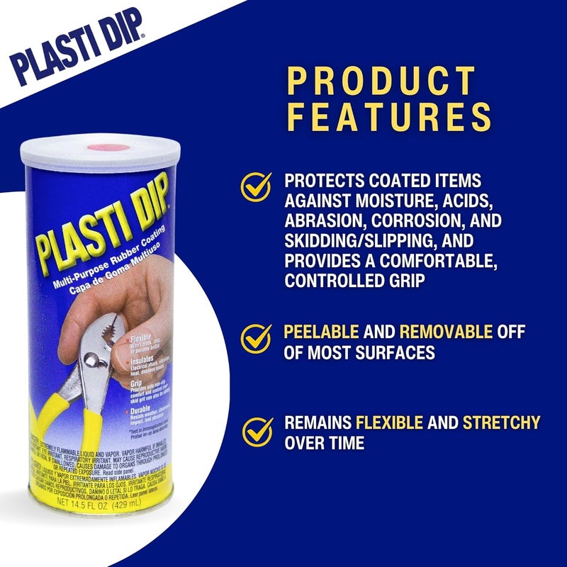 Performix Plasti Dip Red Liquid Rubber Dip Can (14.5 Oz) for Automotive Enthusiasts – Peelable, Durable Tool Dip & Rubber Dip Coating – Tool Handle Dip Coating for Automotive, Tools & DIY Projects – (1 pack) - Image 1