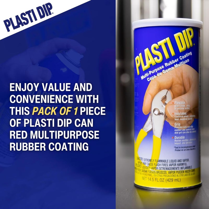 Performix Plasti Dip Red Liquid Rubber Dip Can (14.5 Oz) for Automotive Enthusiasts – Peelable, Durable Tool Dip & Rubber Dip Coating – Tool Handle Dip Coating for Automotive, Tools & DIY Projects – (1 pack) - Image 5