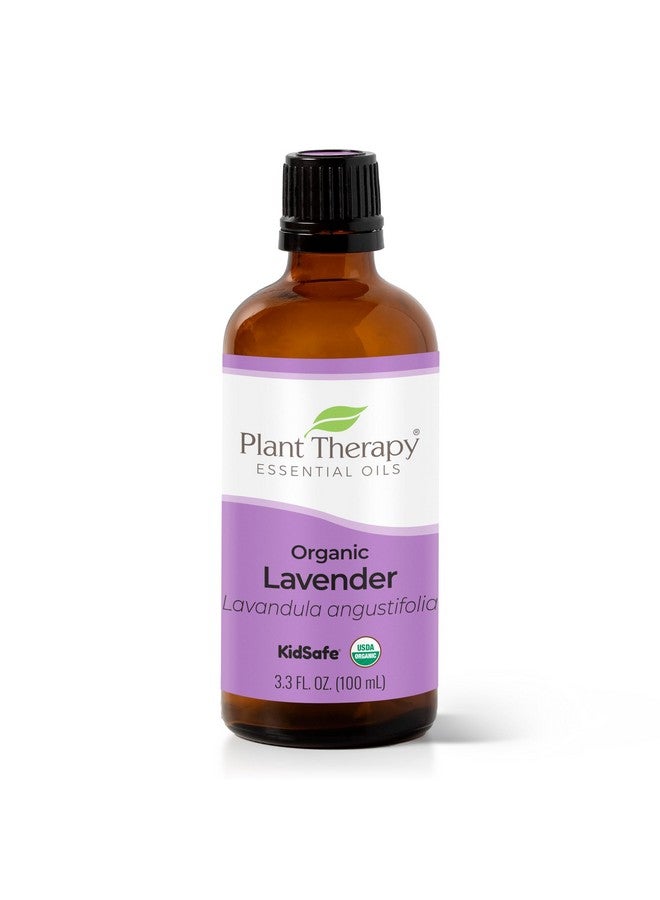 Plant Therapy Organic Lavender Essential Oil 100% Pure, USDA Certified Organic, Undiluted, Natural Aromatherapy, Therapeutic Grade 100 mL (3.3 oz) - Image 1
