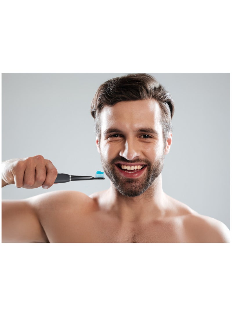 porodo Lifestyle Electric Toothbrush with 5 Cleaning Modes and 2 Replacement Brushes / 50 Days Battery Life / High-Quality Bristles / Advanced Cleaning / Type-C Charging Interface / LFS094 - Black - Image 2