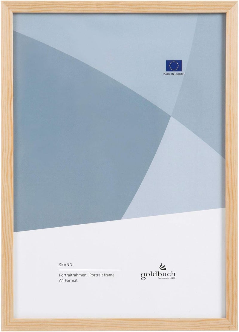 goldbuch Skandi 90 0696 Picture Frame, DIN A4, Single Frame Made of Real Wood, Portrait Frame for Standing, Wooden Frame with Wall Mount, Photo Frame, Natural Frame - Image 4