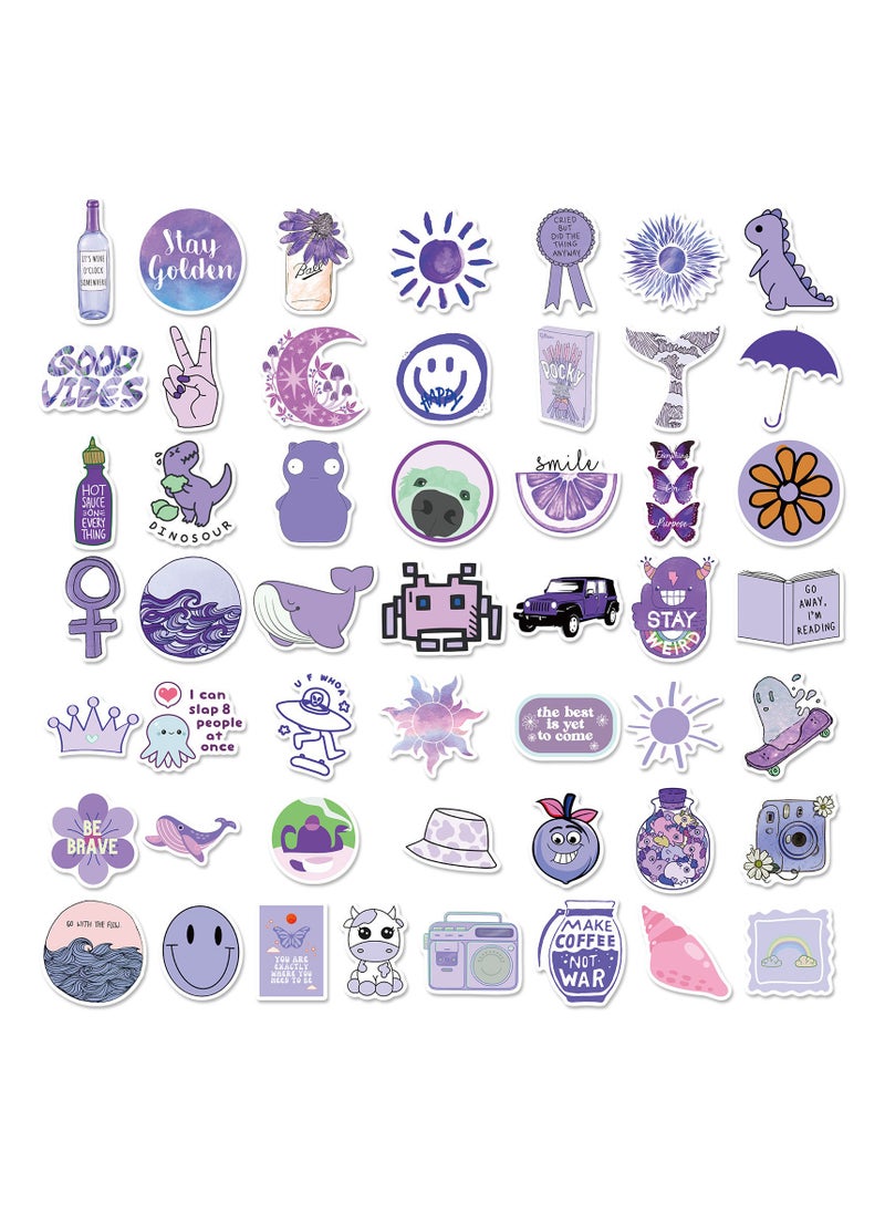 Generic - Purple World Stickers, 100 Pcs VSCO Girl Stickers, Cute Waterproof Graffiti Decals for Laptop Water Bottle Skateboard Computer - Image 1