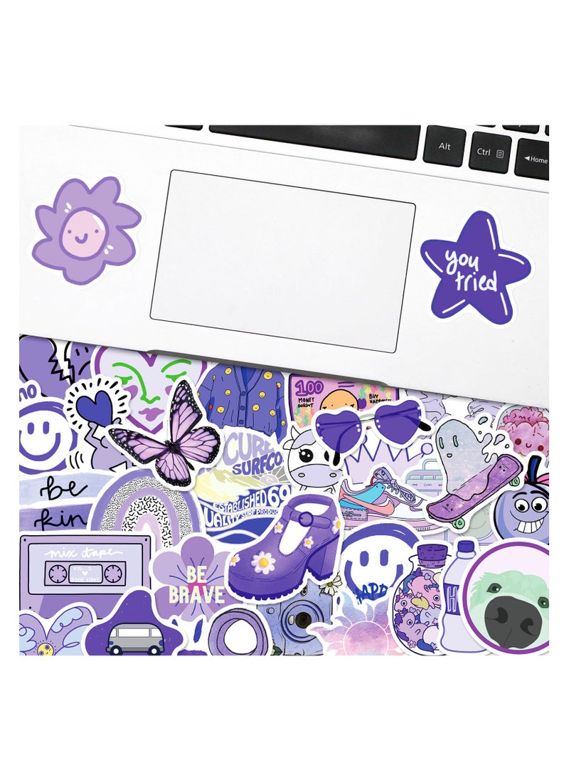 Generic - Purple World Stickers, 100 Pcs VSCO Girl Stickers, Cute Waterproof Graffiti Decals for Laptop Water Bottle Skateboard Computer - Image 1