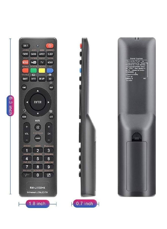 Huayu Universal RM-L1130+X Remote Control Fits for All Brand LCD LED 3D Smart TV  - Image 3