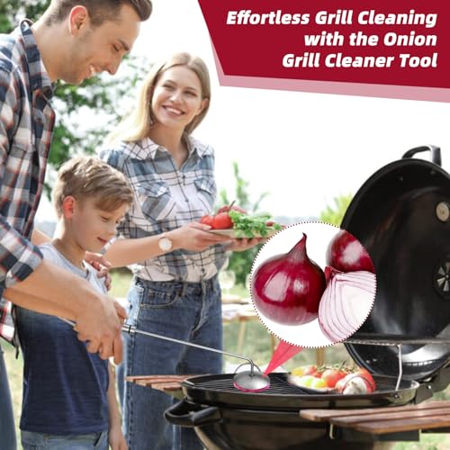 Solldgt Onion Holder Grill Brush, BBQ Grill Brush Bristle Free for Outdoor Grill, Grill Cleaning Brush Tools for Blackstone Charcoal Grills Gas Grills, Grill Cleaner Brush BBQ Grill Accessories - Image 5
