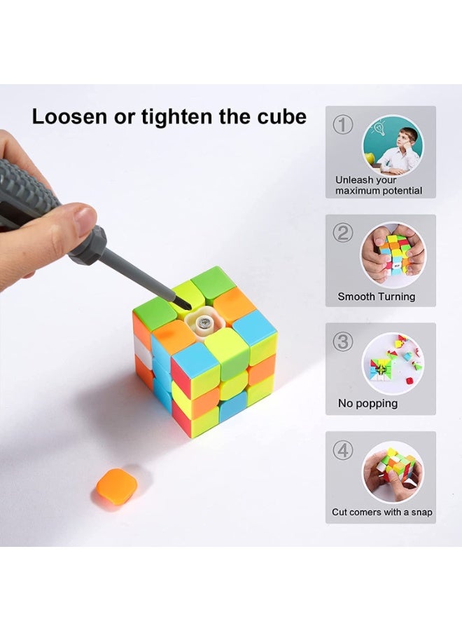 Mumoo Bear Speed Cube Profession 3X3 Fast Cube - Fast Smooth Turning - Solid Durable & Stickerless Frosted, Best 3D Puzzle Magic Toy - Turns Quicker Than Original - Image 3