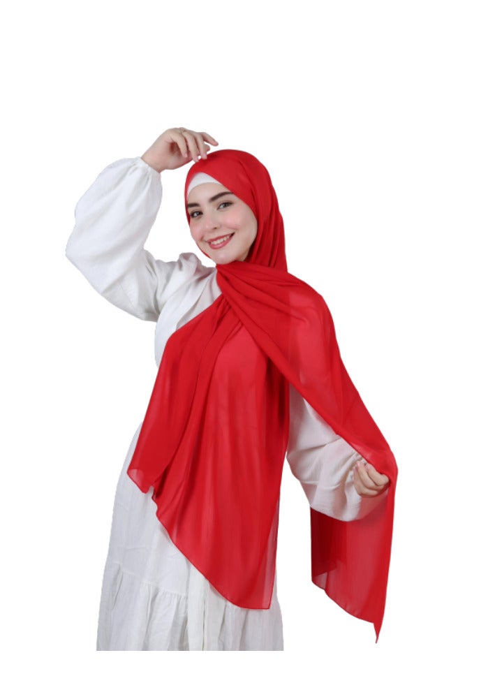 Premium Soft Royal Chiffon Hijab - Elegant Drape & Full Coverage - Multi Colors - Image 1
