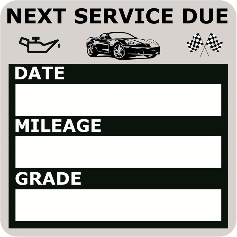 NOYOC Oil Change Stickers, Static Cling 120 Count 2x2 Inches Oil Change Reminder Sticker for Windshield, No Residue Clear Next Service Due Maintenance Labels for Car Auto Vehicle Window Decals (Black) - Image 1