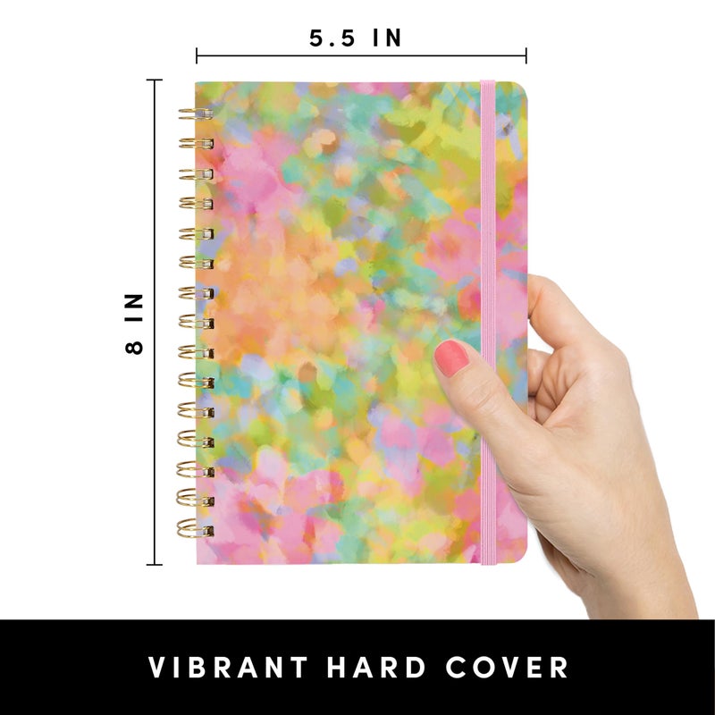 PAPERAGE Lined Spiral Journal Notebook, (Whimsical Garden), 160 Pages, Hardcover Journal for Women & Men, Medium 5.5 in x 8 in - 100 GSM, Thick Paper, Spiral Notebook for Work, School & Journaling - Image 2