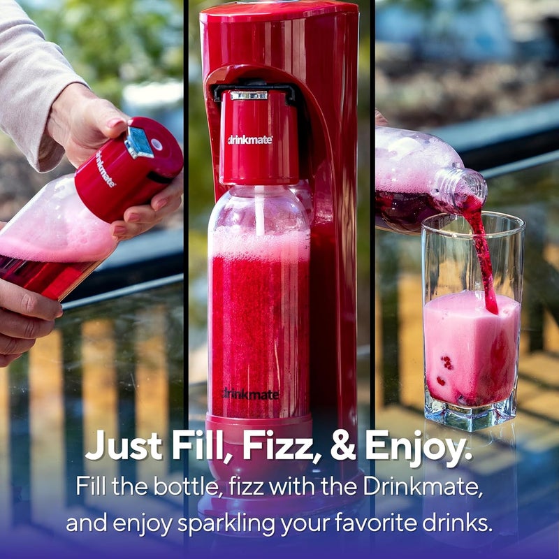 DrinkMate OmniFizz Sparkling Water and Soda Maker, Carbonates Any Drink Without Diluting It, CO2 Cylinder Not Included (Arctic Blue) - Image 3