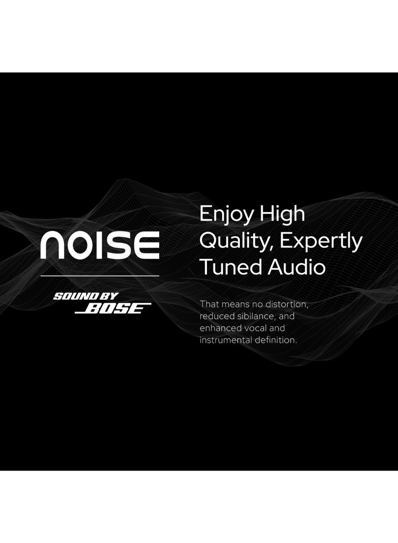 Noise Master Buds | TWS Earbuds with Bose-Tuned Sound | 49dB Adaptive ANC | 44H Playtime | 6-Mic ENC | LHDC 5.0 | Spatial Audio | IPX5 - Onyx Black - Image 4