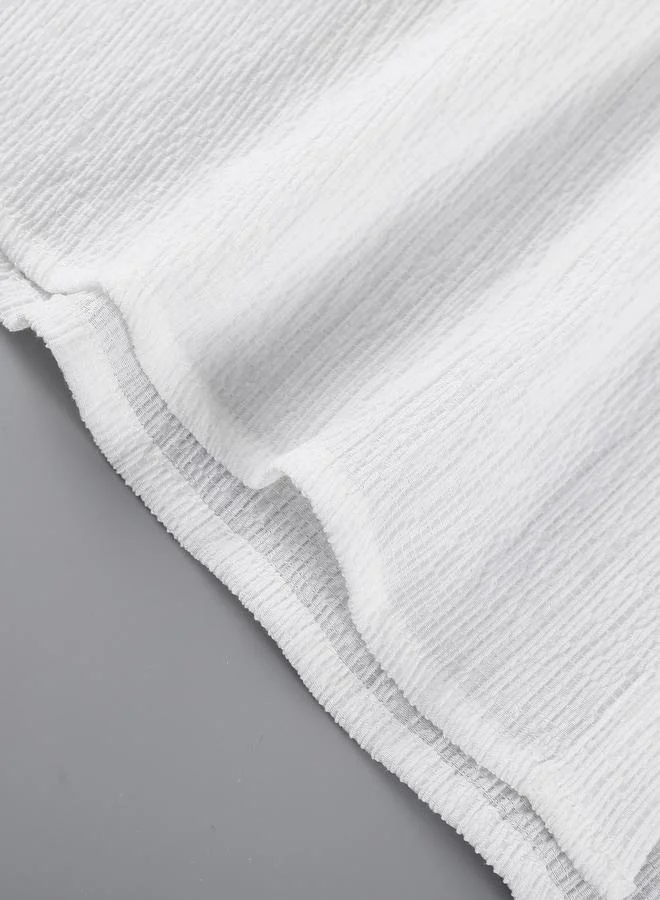 Take Two White Men White Textured Short Sleeve Shirt for Men | Best Price UAE