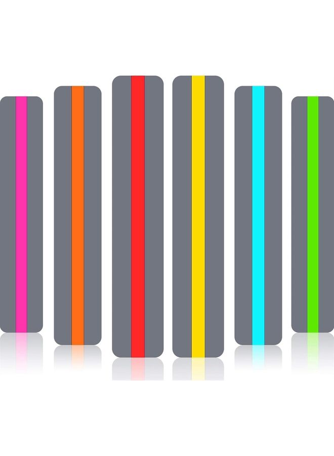 شرائط القراءة الموجهة، شرائط تمييز ملونة، علامة مرجعية ملونة - تساعد في علاج عسر القراءة للأطفال والمعلمين (اللون: 18 قطعة) - Image 1