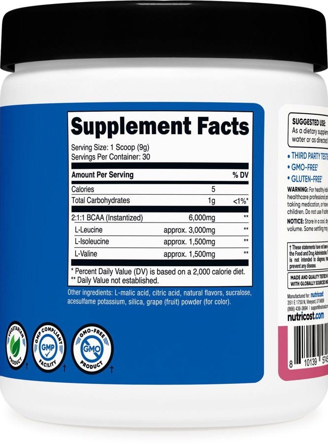 Nutricost BCAA Powder 2:1:1 (Pomegranate & Guava, 30 Servings) - Branched Chain Amino Acids - Image 5